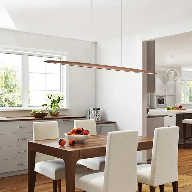 DecorBites™ Wooden Pendant Light Long Linear