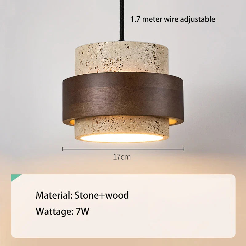DecorBites™ Led Pendant Light Small Walnut