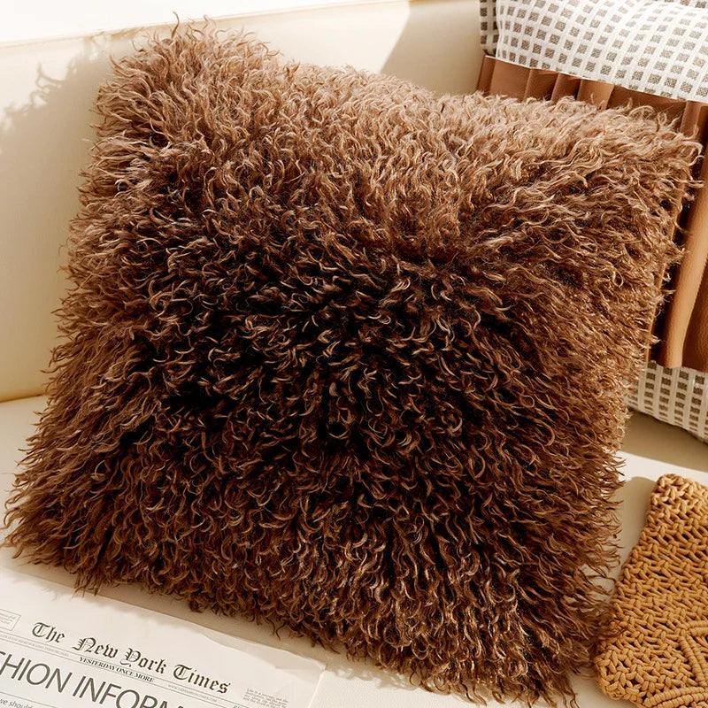 Brown Geometric Throw Pillow Cover