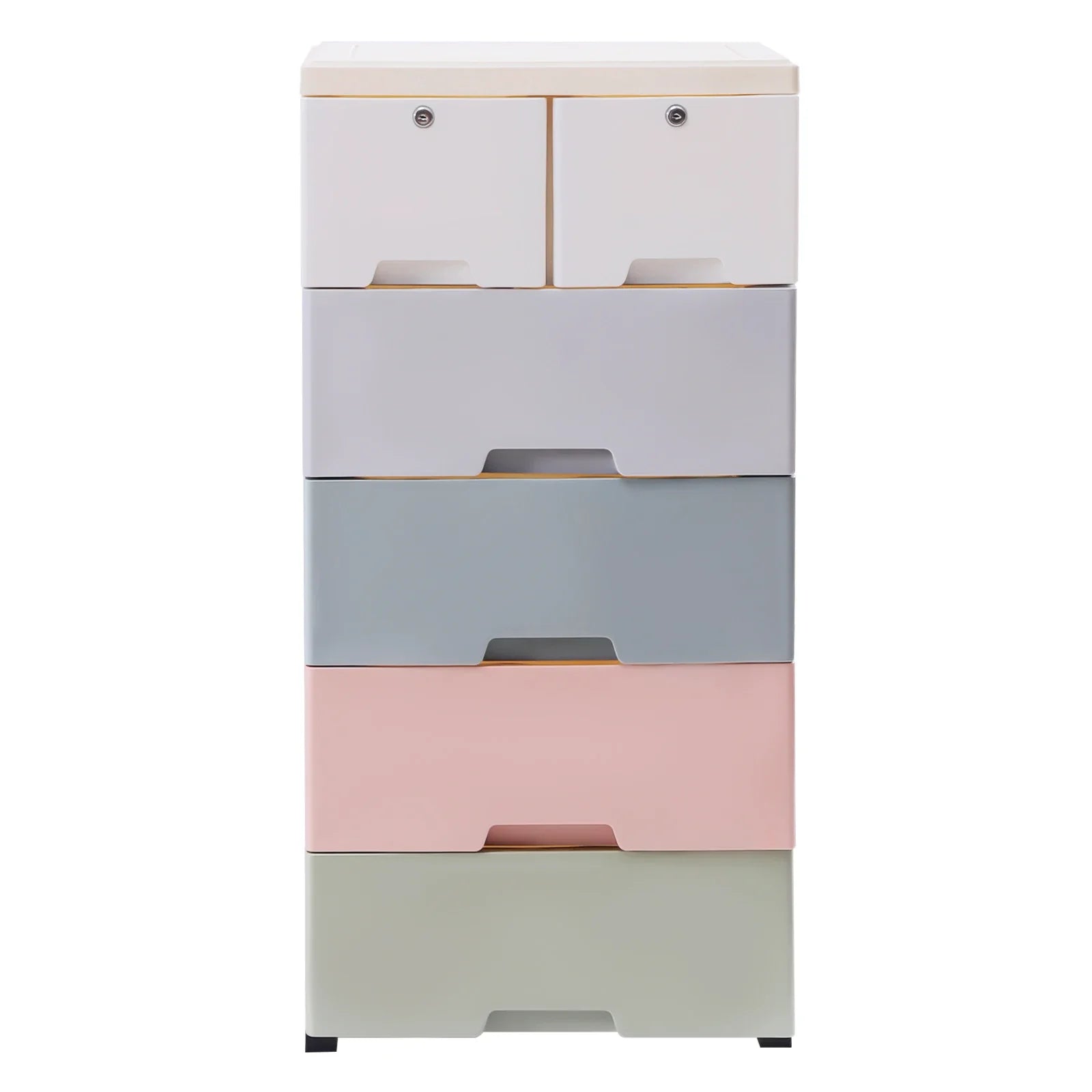 Plastic Wardrobe Kids Drawers Storage with 6 Drawers Closet Dresser Organizer Bedroom Furniture for Clothes