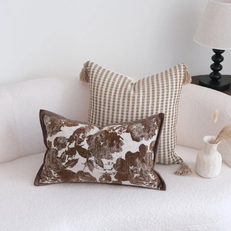 Geometric Pillow Cover Jacquard Decorative