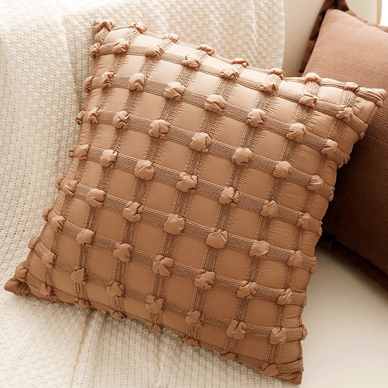 Brown Geometric Throw Pillow Cover