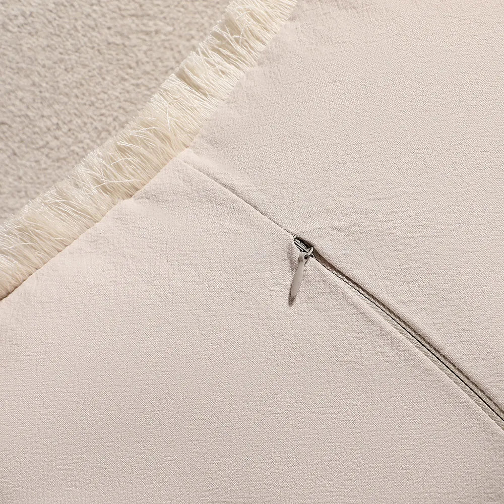 Boho Throw Pillow Cover Tassel Decor