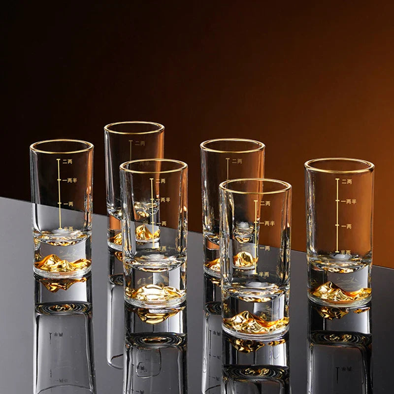 Dlight Decor Golden Line Brandy Glass Set 100ml x6