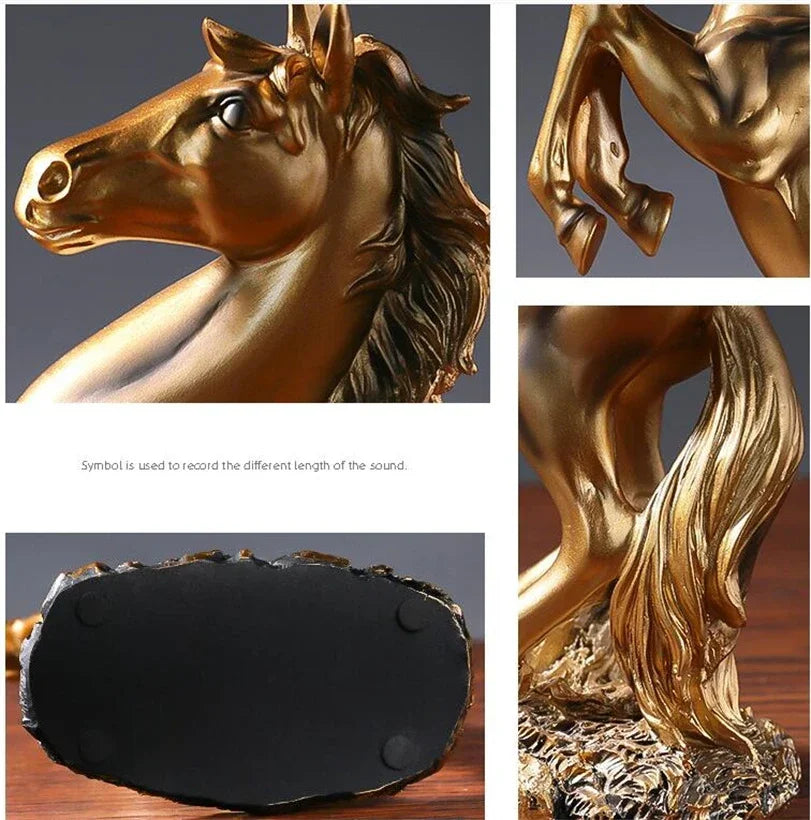 Elegant Resin Horse Sculpture - Creative Home and Office Decor-3