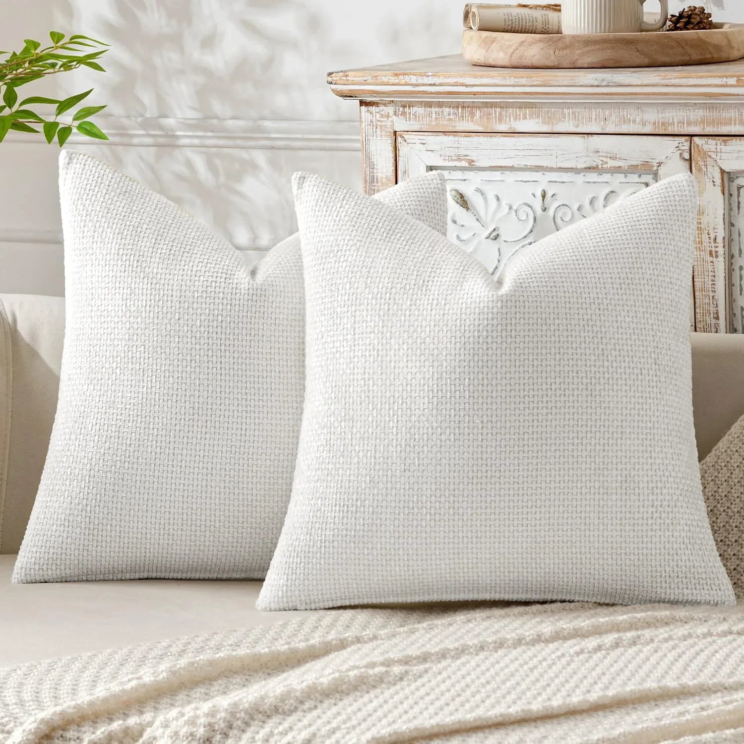 Chenille Throw Pillow Cover Decorative