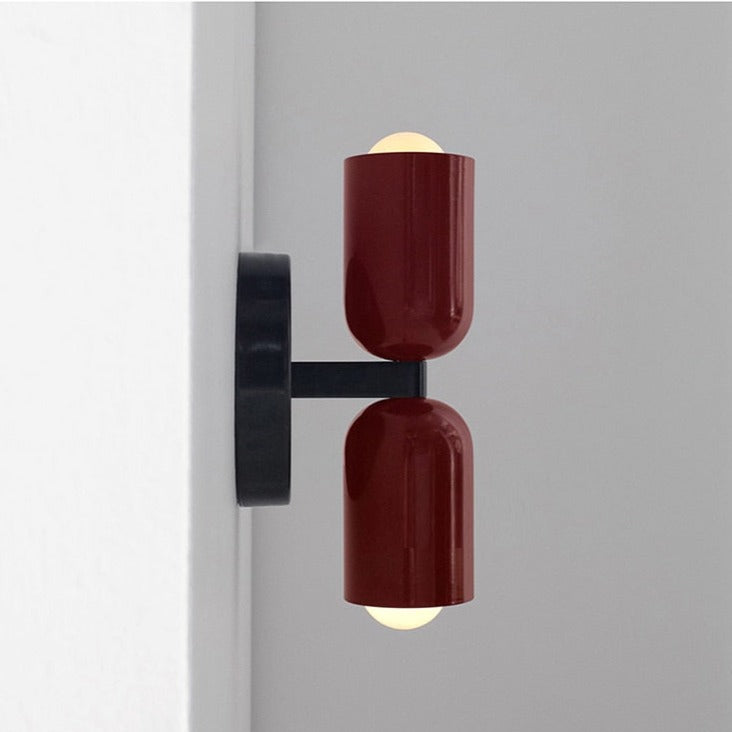Colorful Modern Wall Sconce with Hand-Blown Glass Shade