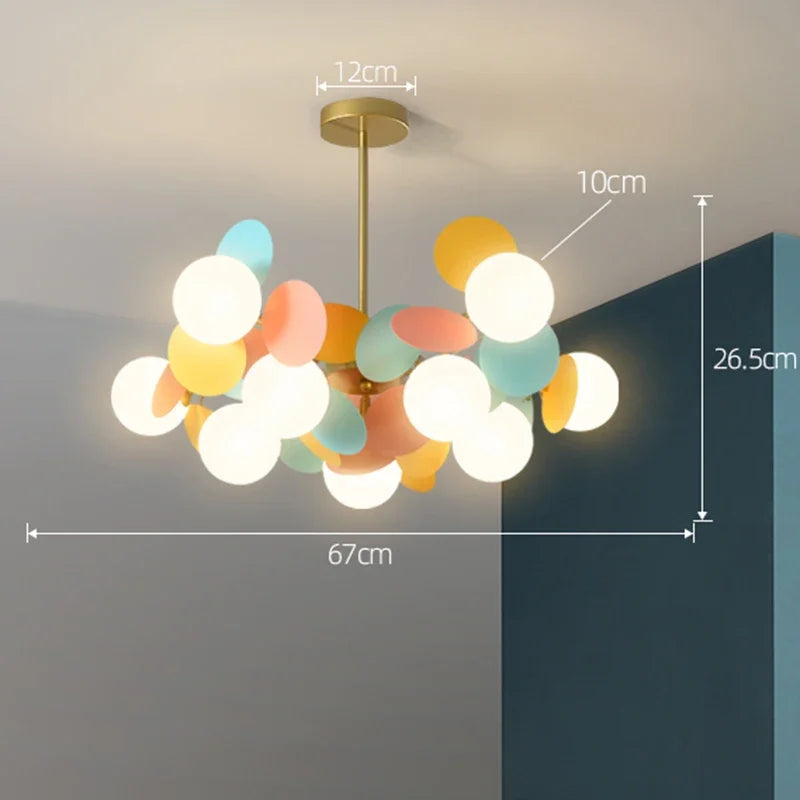 DecorBites™ Led Chandeliers Colourful Branch Ceiling Light
