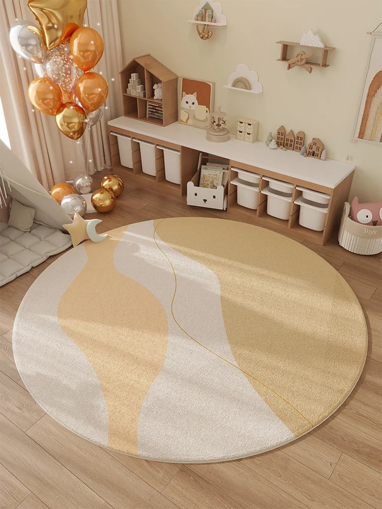 VIKAMA Household Winter New Children's Room Carpet Bedroom Bedside Rug Waterproof Swivel Chair Floor Cushion Home Decor