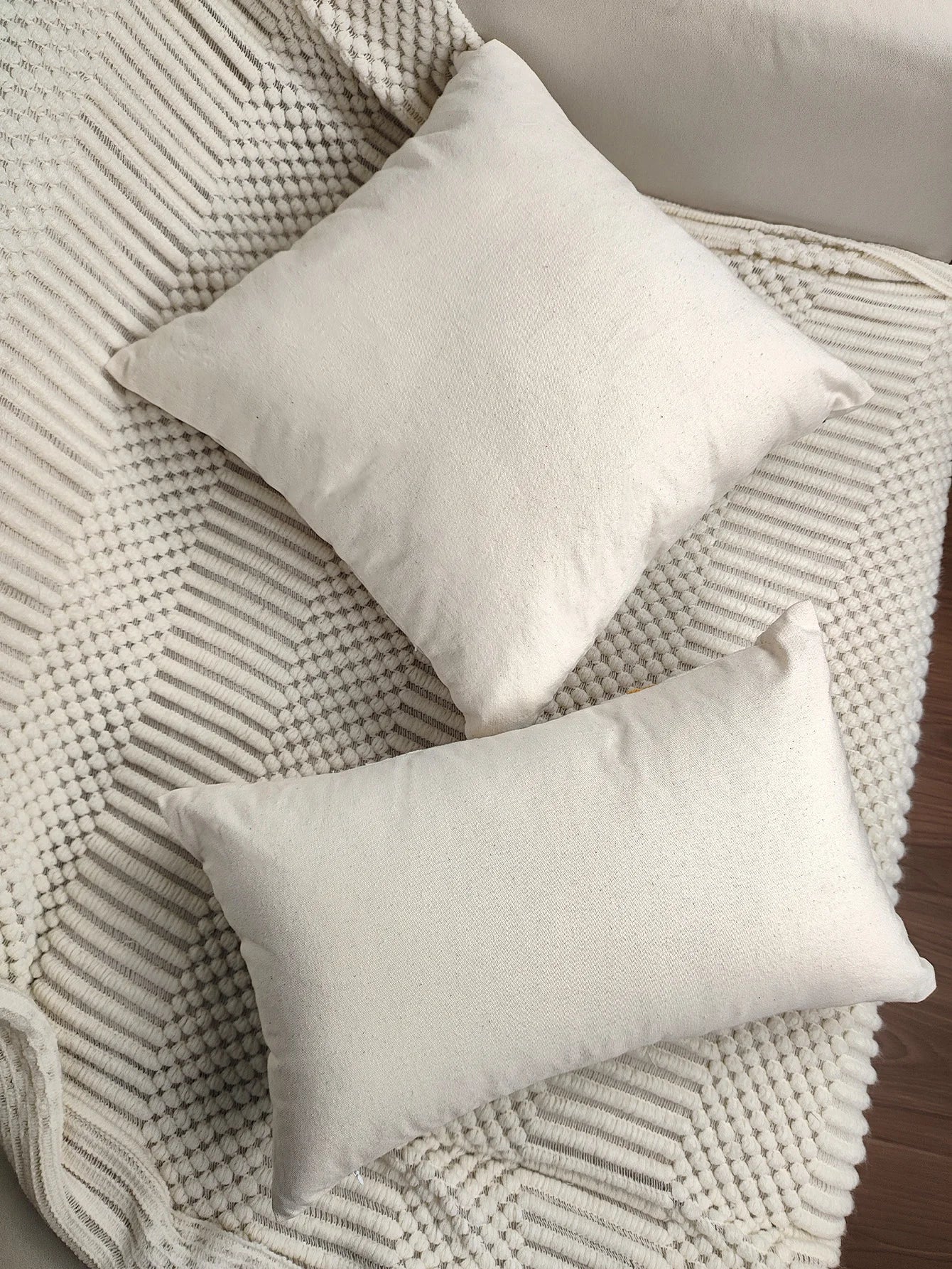 Leaf Embroidered Throw Pillow Case