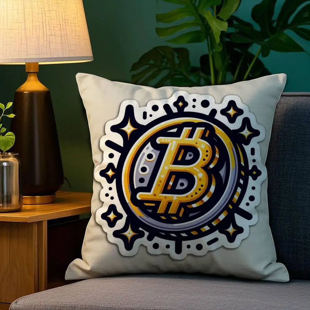 Bitcoin Pillow Case Soft Plush