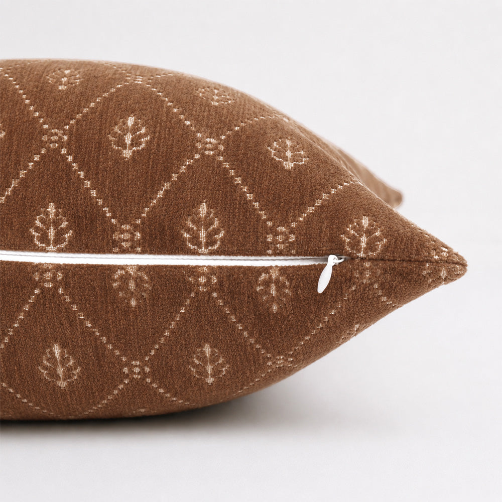 Scarlett Caramel Diamond Trellis Pillow Cover