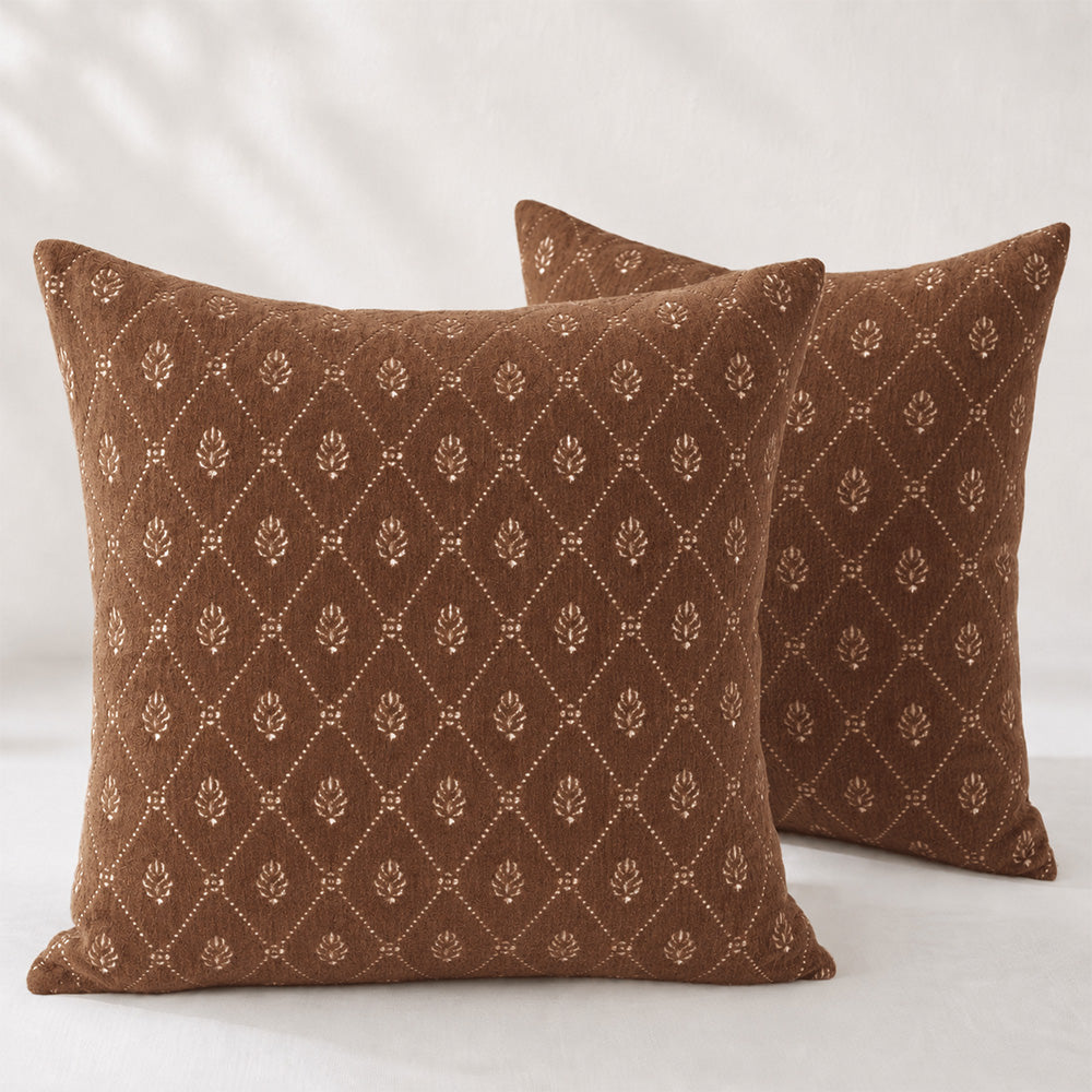 Scarlett Caramel Diamond Trellis Pillow Cover