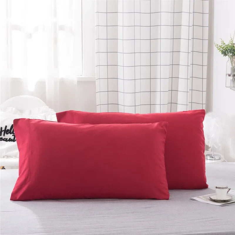 Solid Pillowcase Set Hypoallergenic Soft