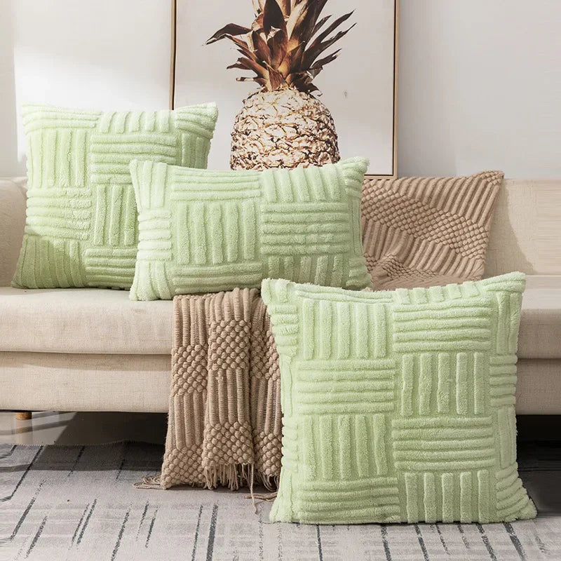 Throw Pillow Covers Knitting Fur