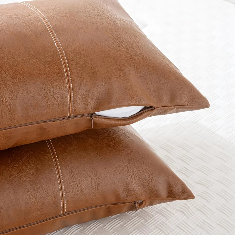 Faux Leather Pillow Covers Outdoor