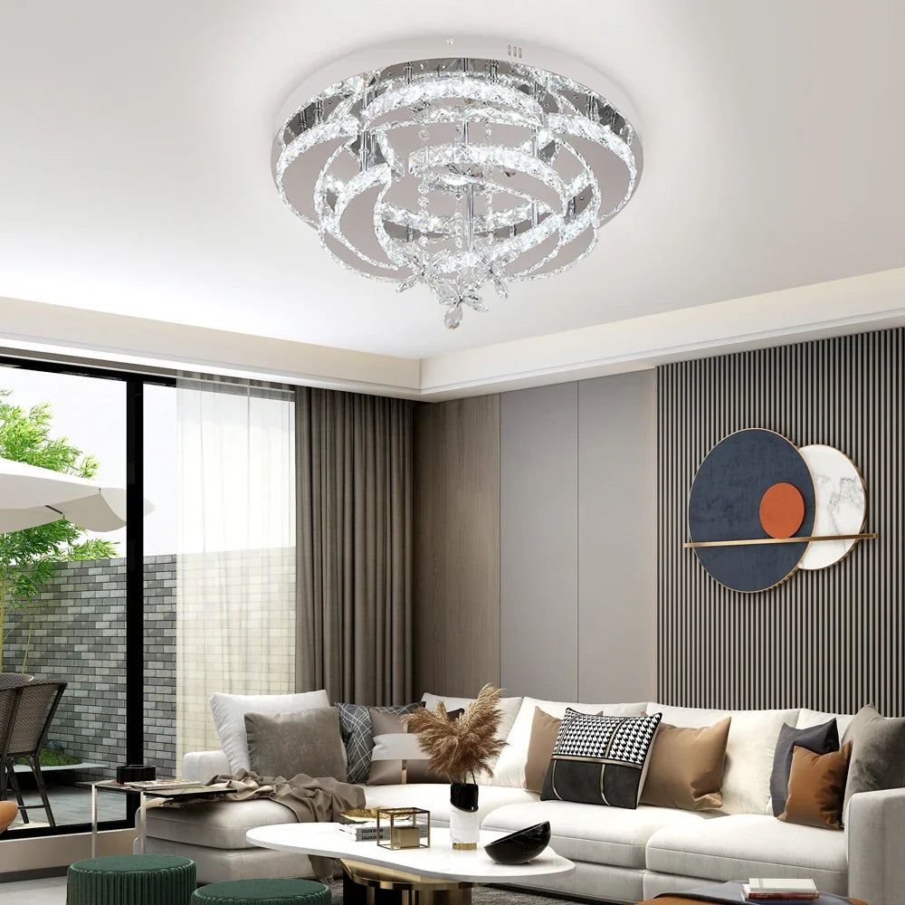DecorBites™ Crystal Chandelier LED Ceiling Lamp
