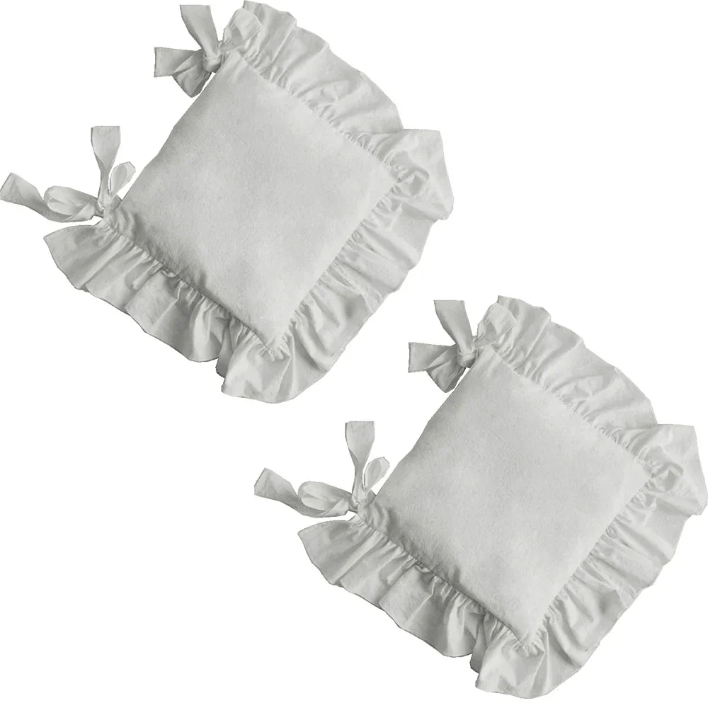 Ruffled Chair Pads Seat Cushion Covers