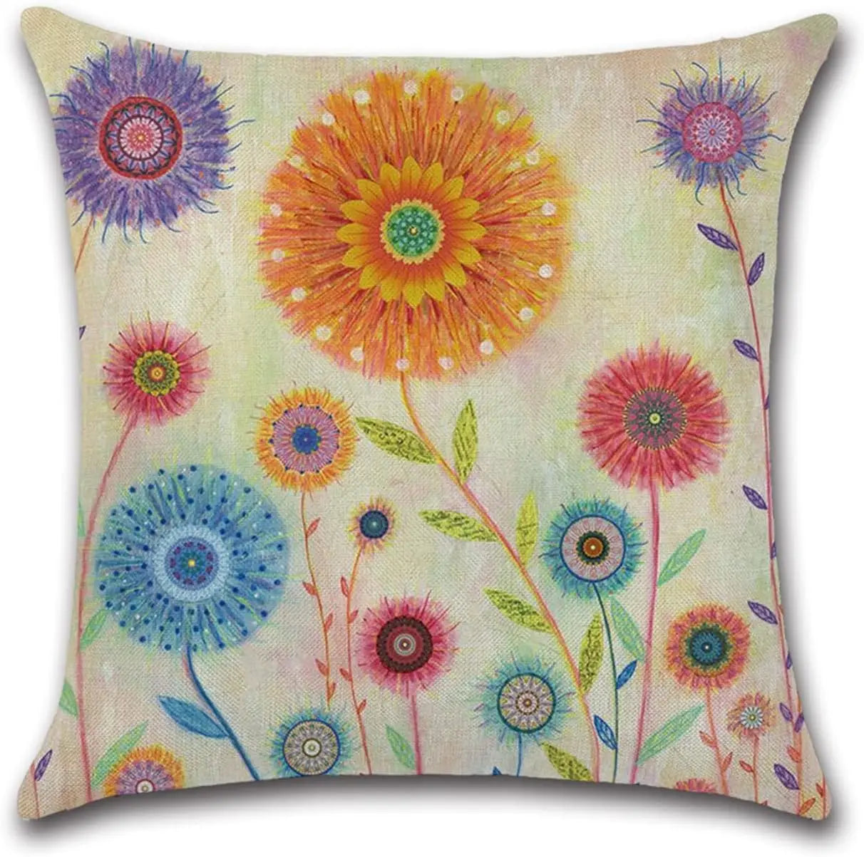 Floral Pillow Cover Sofa Cushion
