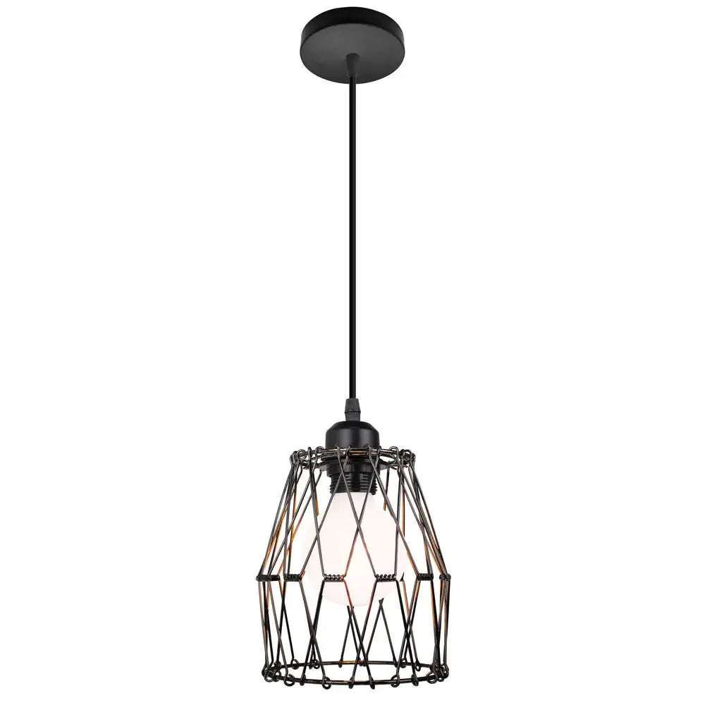 Vintage Pendant Light Wire Cage