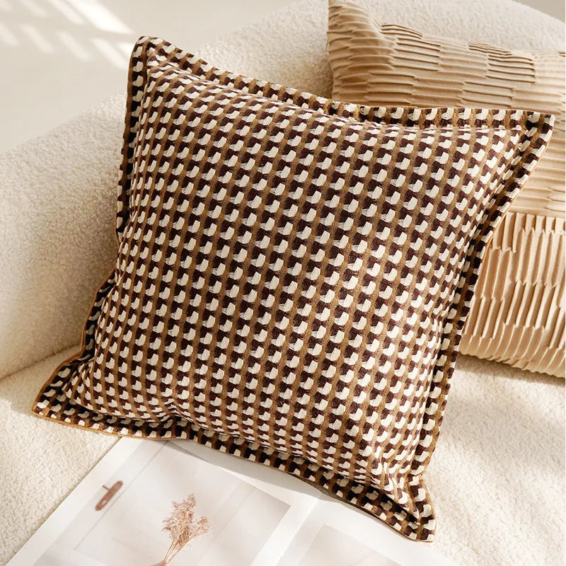 Brown Luxury Throw Pillow Cover