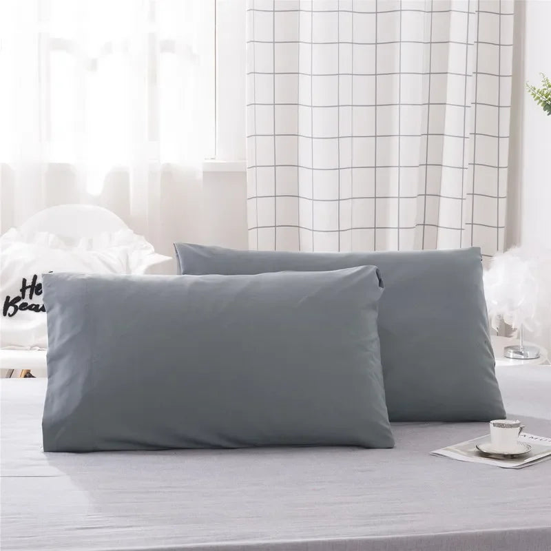 Solid Pillowcase Set Hypoallergenic Soft