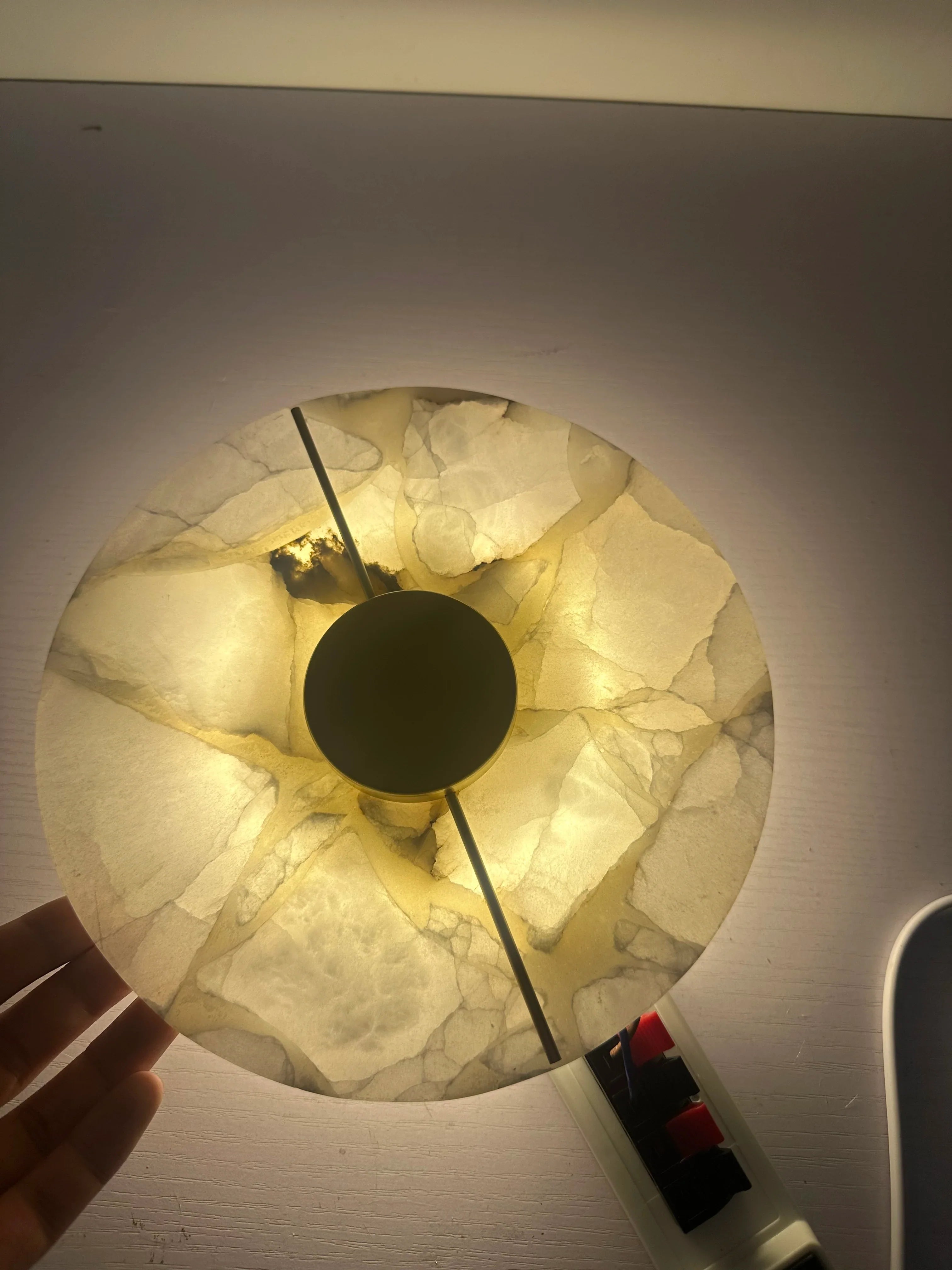 DecorBites™ Marble Wall Sconce Alabaster Indoor