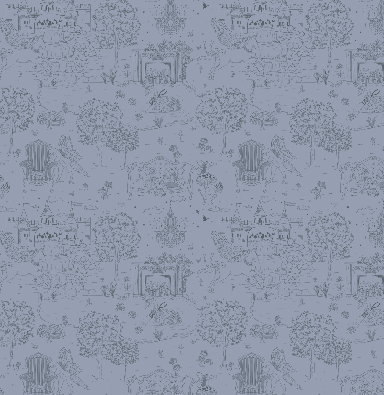 Ginny Wallpaper by Painted Hawk Design