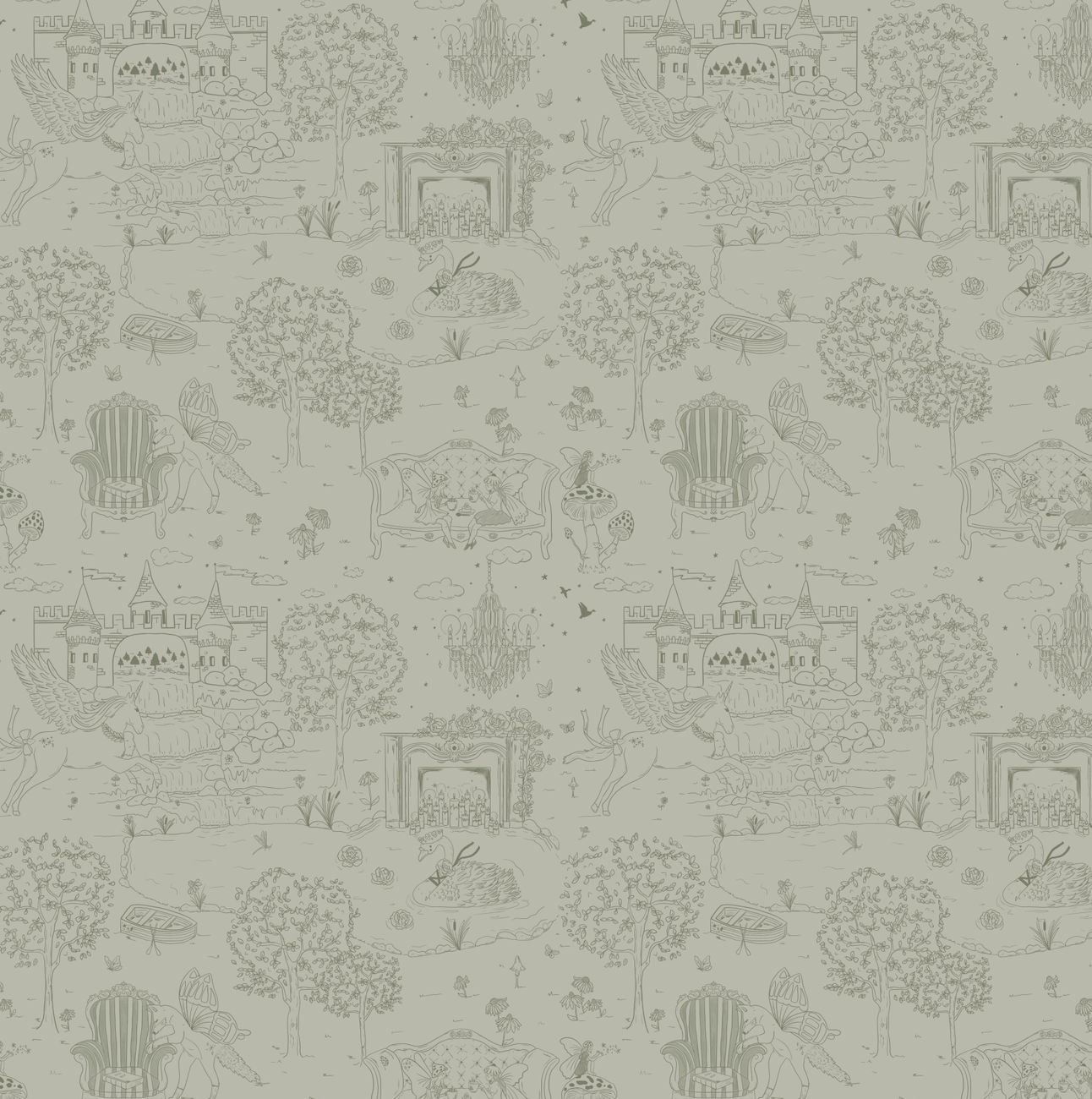 Ginny Wallpaper by Painted Hawk Design