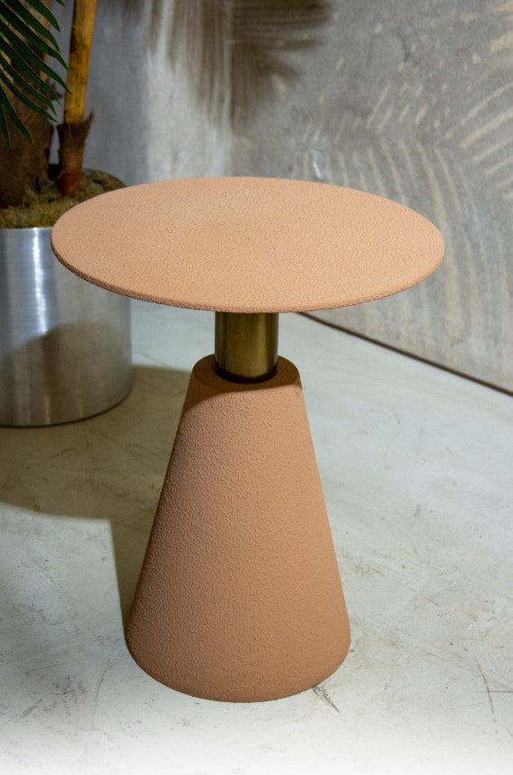 Microcement Textured Minimal Side Table Set