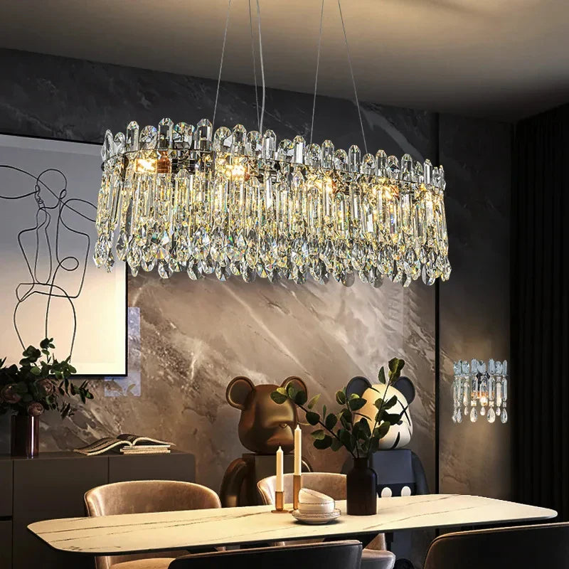 DecorBites™ Crystal Pendant Chandelier Adjustable Lighting