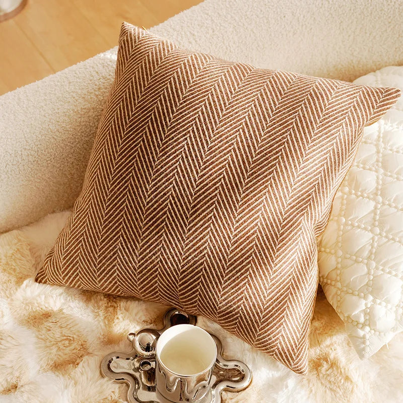 Brown Luxury Throw Pillow Cover