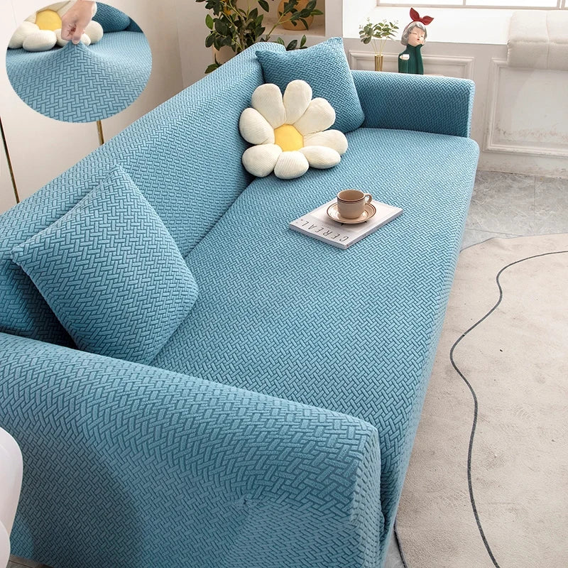 Jacquard Stretch Sofa Cover L Shape