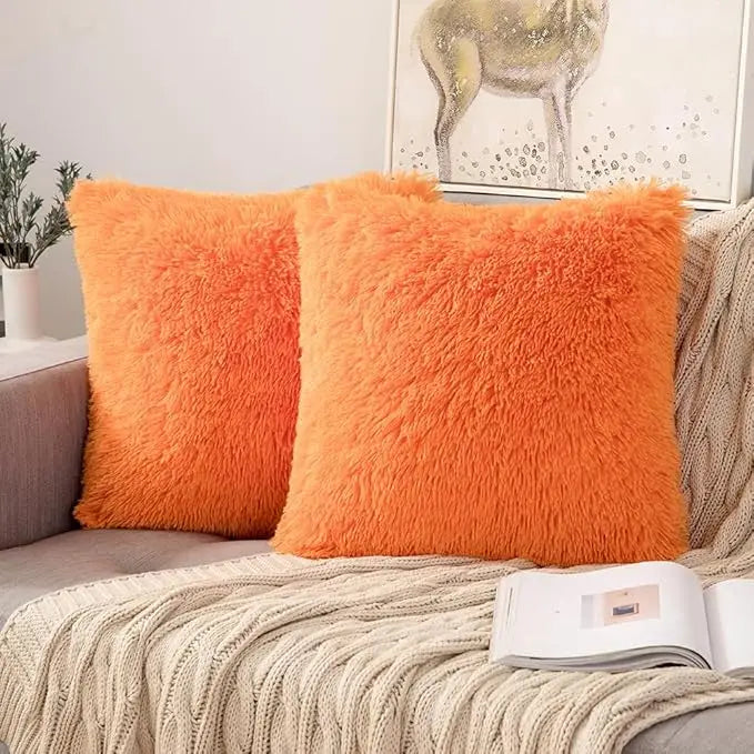 Faux Fur Pillow Covers Set