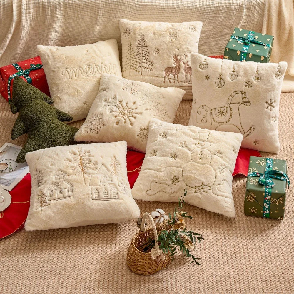 DecorBites™ Pillow Cover Embroidery Solid Color