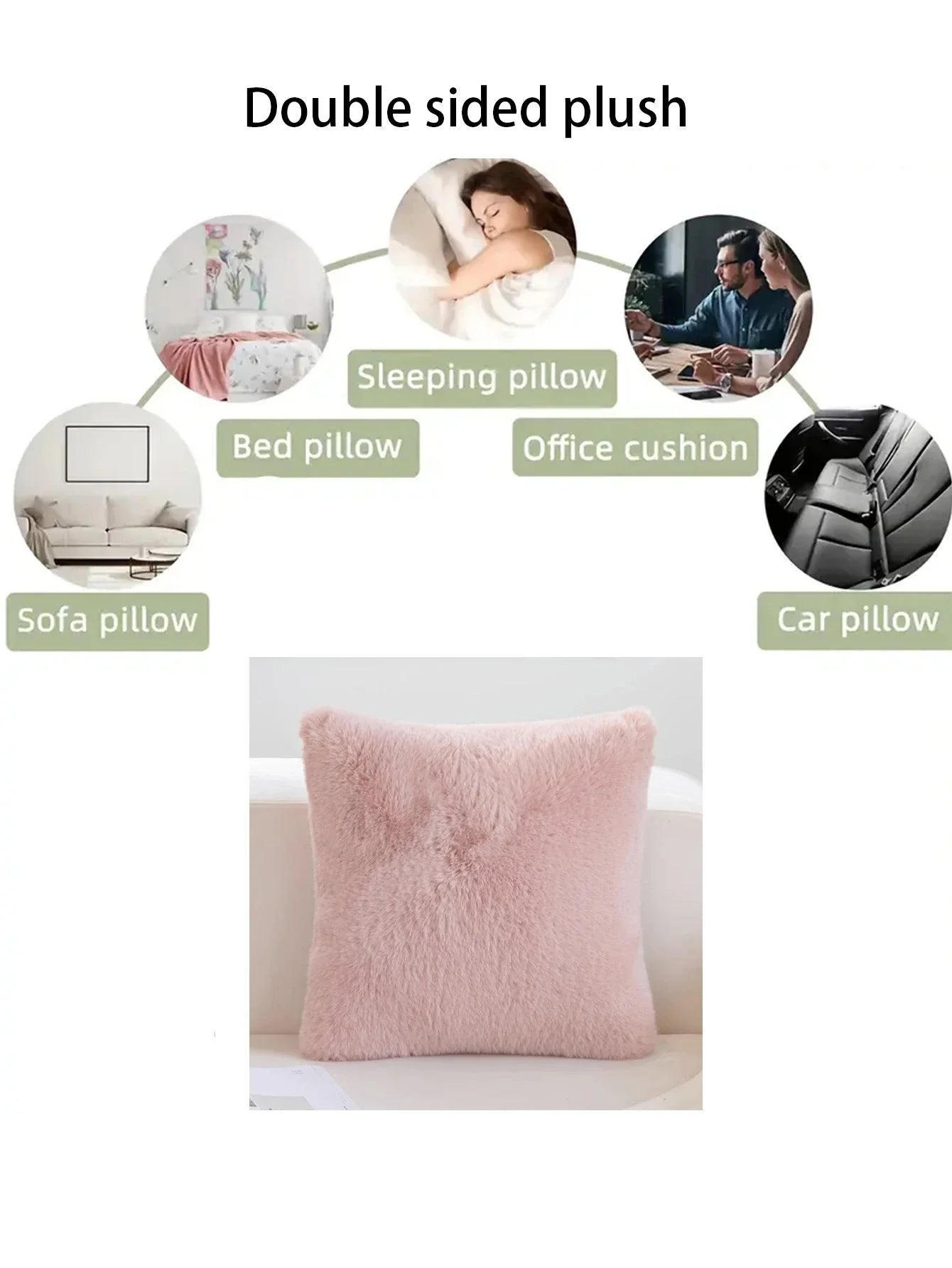 Faux Fur Plush Pillow Cover