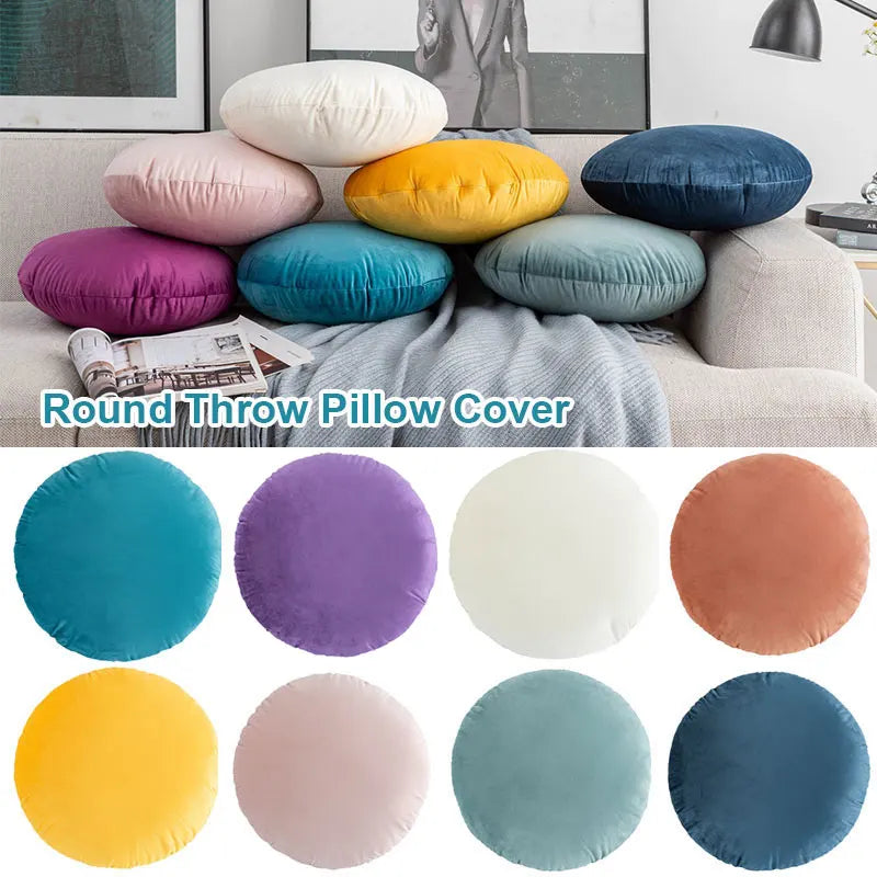 DecorBites™ Velvet Round Pillowcase 45cm
