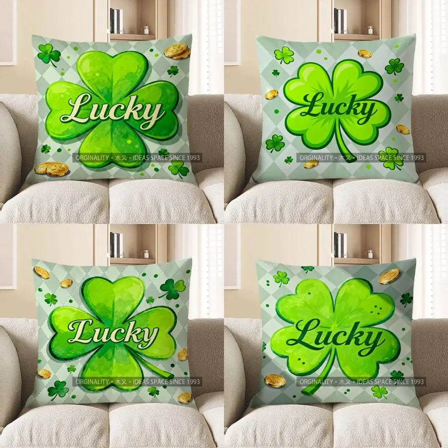 Four-Leaf Clover Cushion Cover Sofa