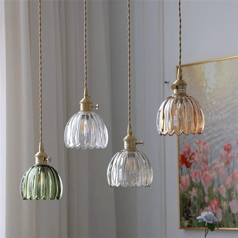 Glass Chandelier Vintage Pendant
