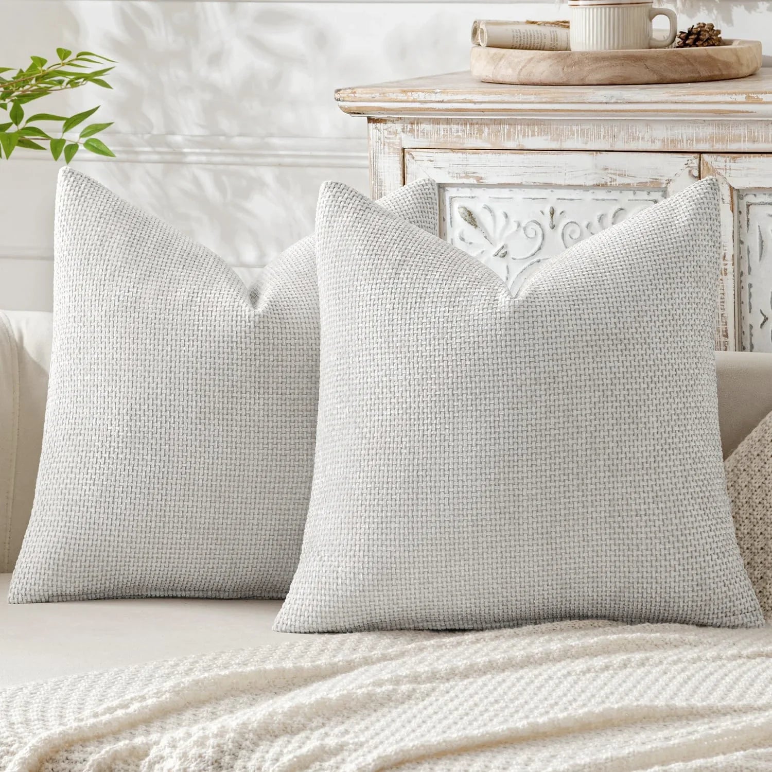 Chenille Throw Pillow Cover Decorative