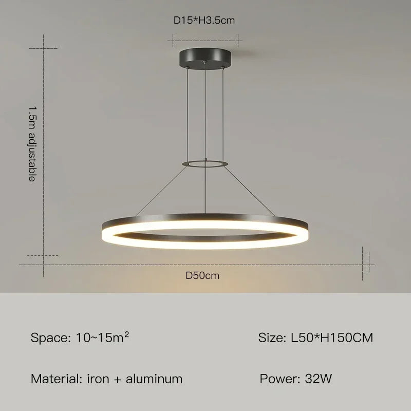 DecorBites™ Led Pendant Lamp Black Ring