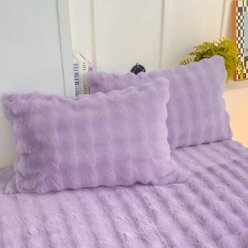 Fluffy Plush Pillowcase Winter Warm