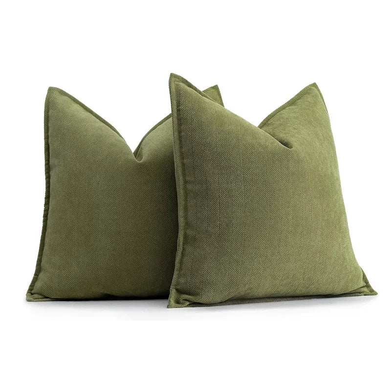 Chenille Pillow Covers Couch Throw