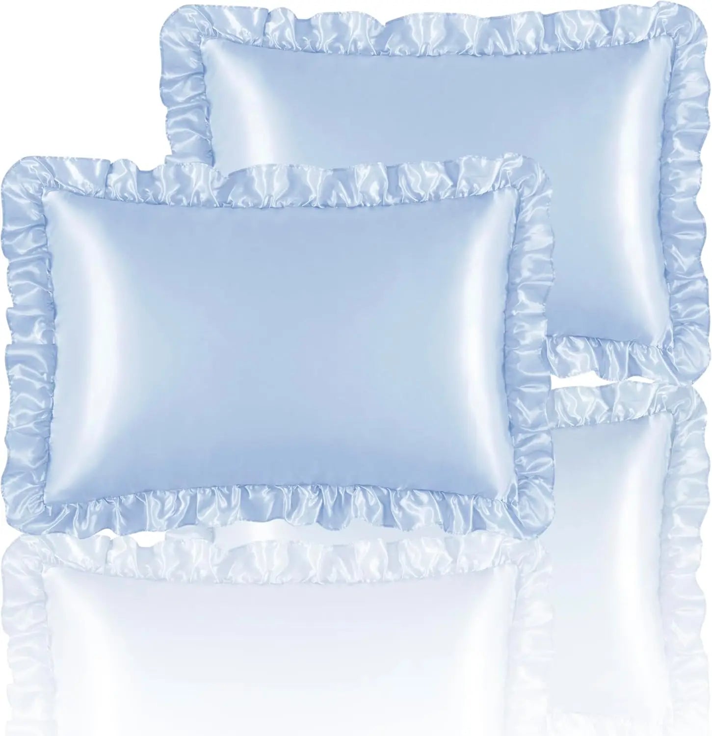 Satin Ruffle Pillowcase Set Silky