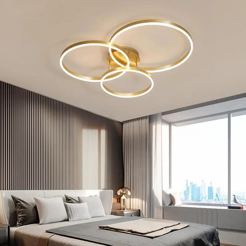 Led Chandeliers 3 Circle Nordic