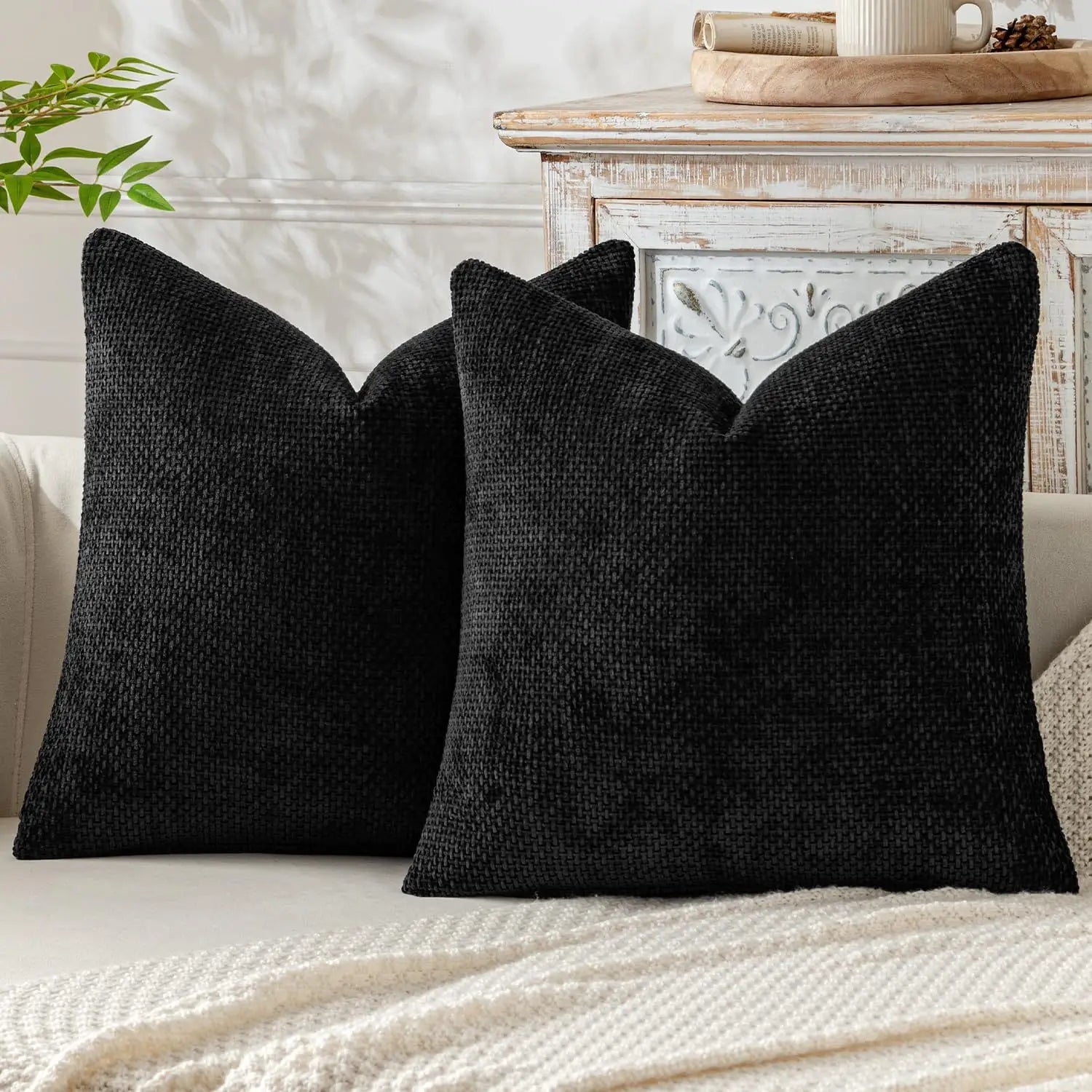 Chenille Throw Pillow Cover Decorative