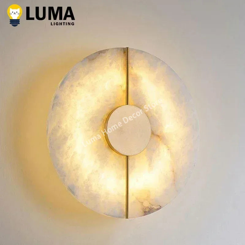DecorBites™ Marble Wall Sconce Alabaster Indoor