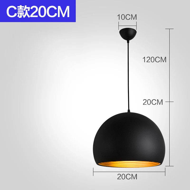 Industrial Ceiling Pendant Lamp Black