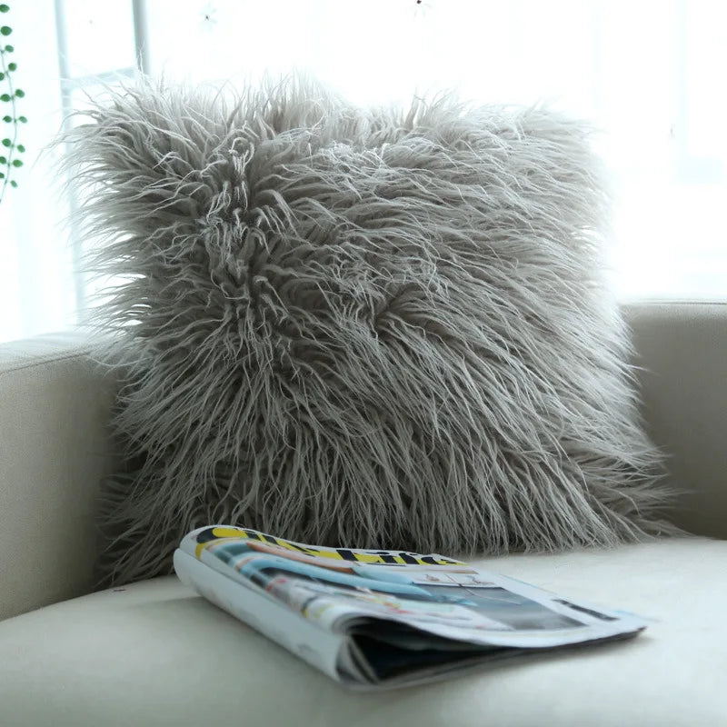 Faux Fur Throw Pillow Cover Luxury