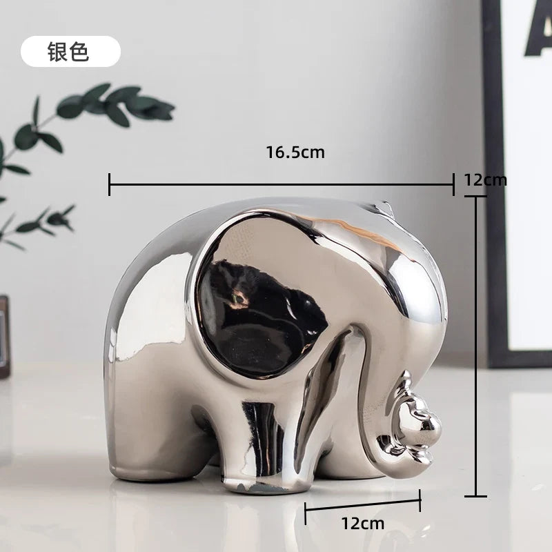 Cartoon Elephant Figurine Boho Home Decor Ornament Living Room Wine Cabinet DesktopTV cabinet Home